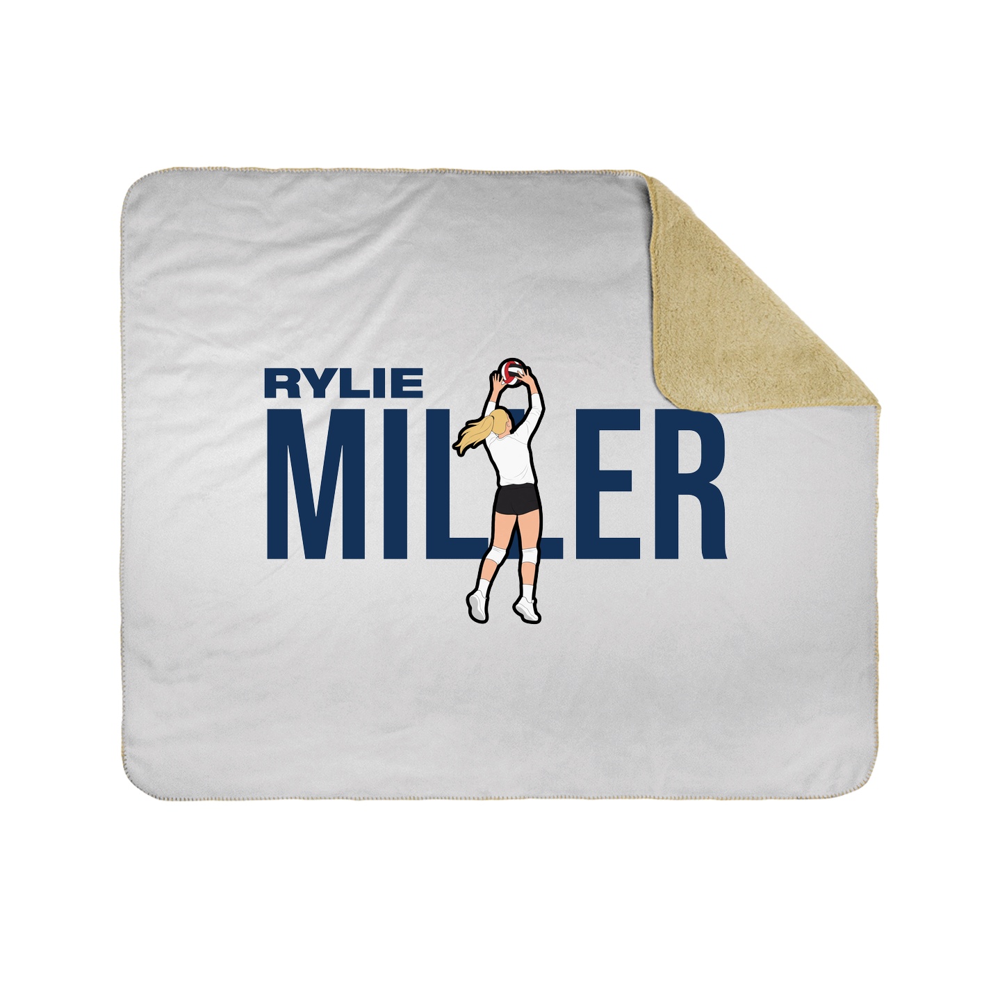 Throw Blanket — Player Name in White