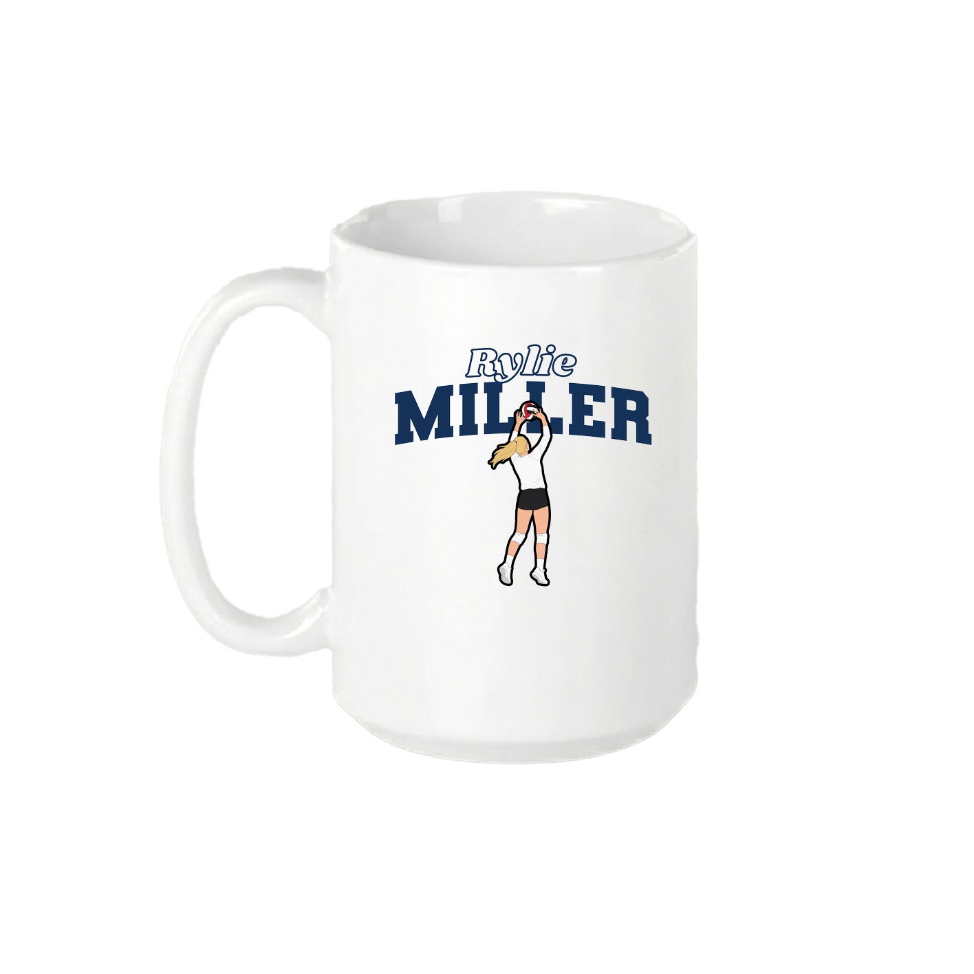 15oz Coffee Mug — Name Arch in White