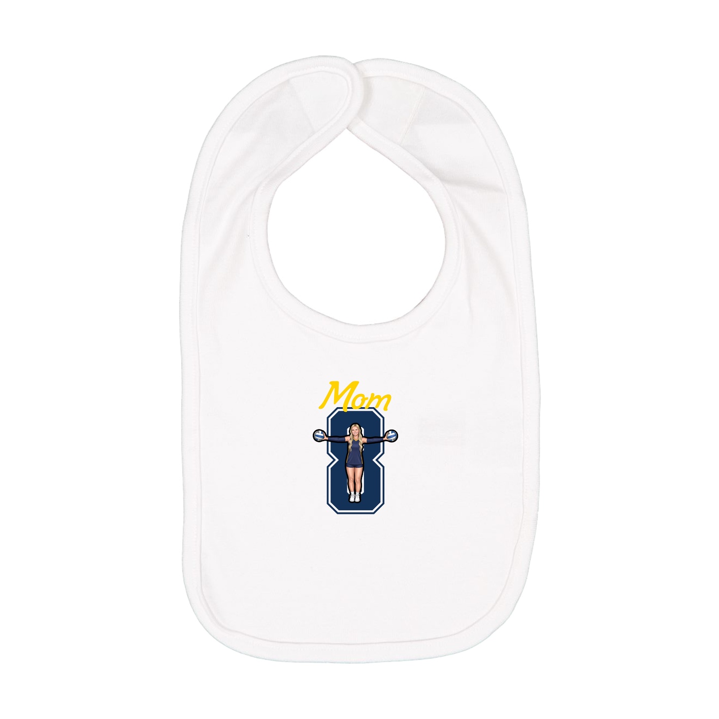 Infant Bib — Mothers Day Shirsey in White