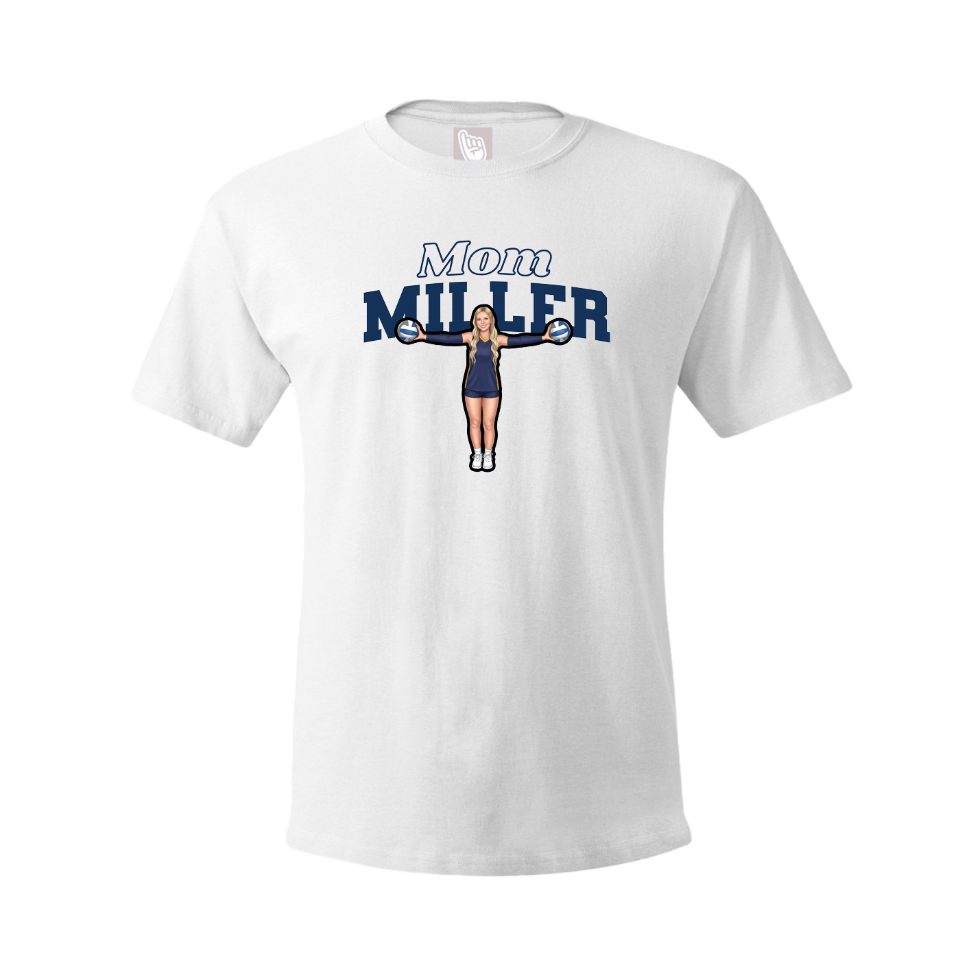 Youth Tee — Mothers Day Block in White