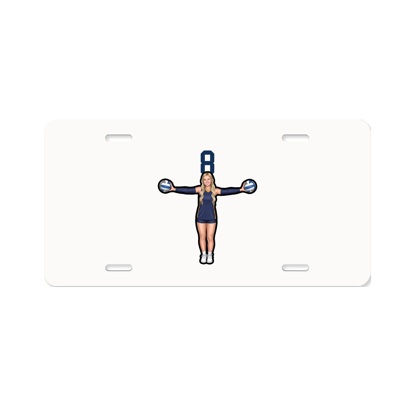 License Plate — Number Top in Classic