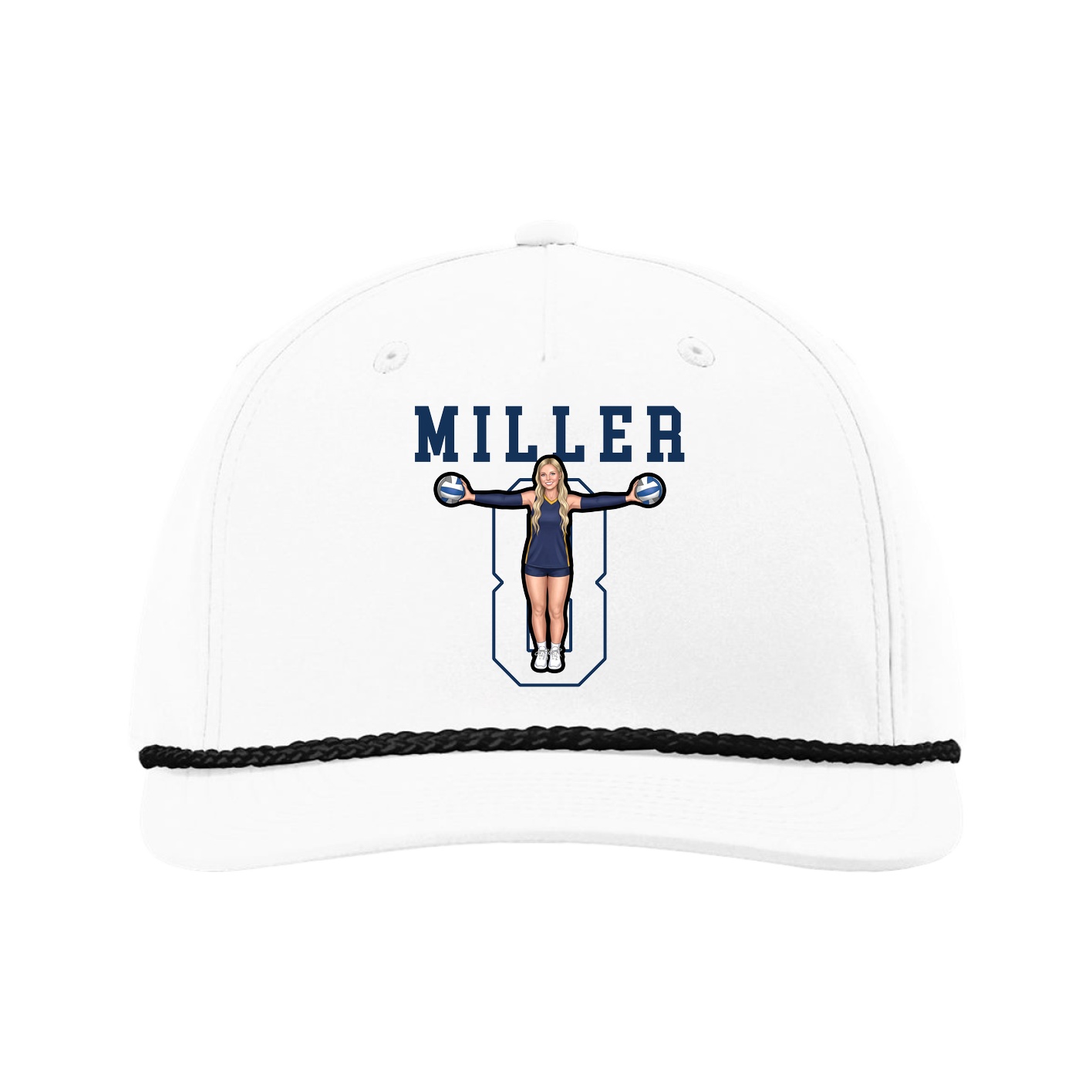 Five-Panel Classic Rope Cap — Shirsey in White