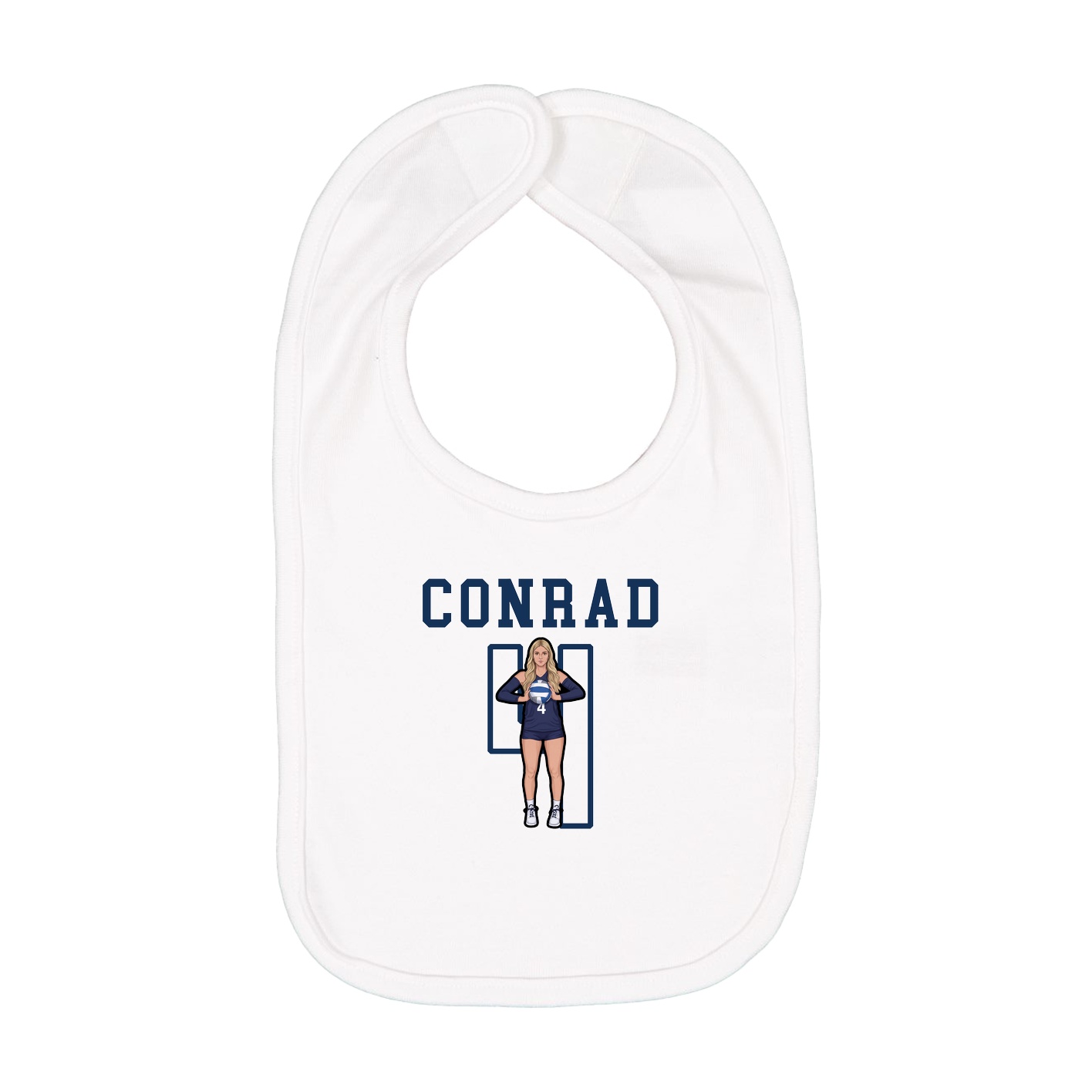 Infant Bib — Shirsey in White