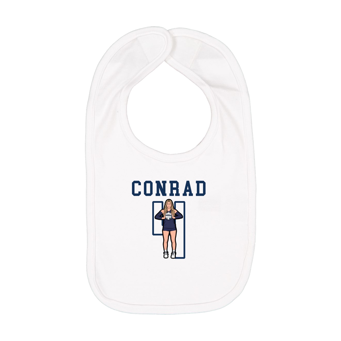 Infant Bib — Shirsey in White