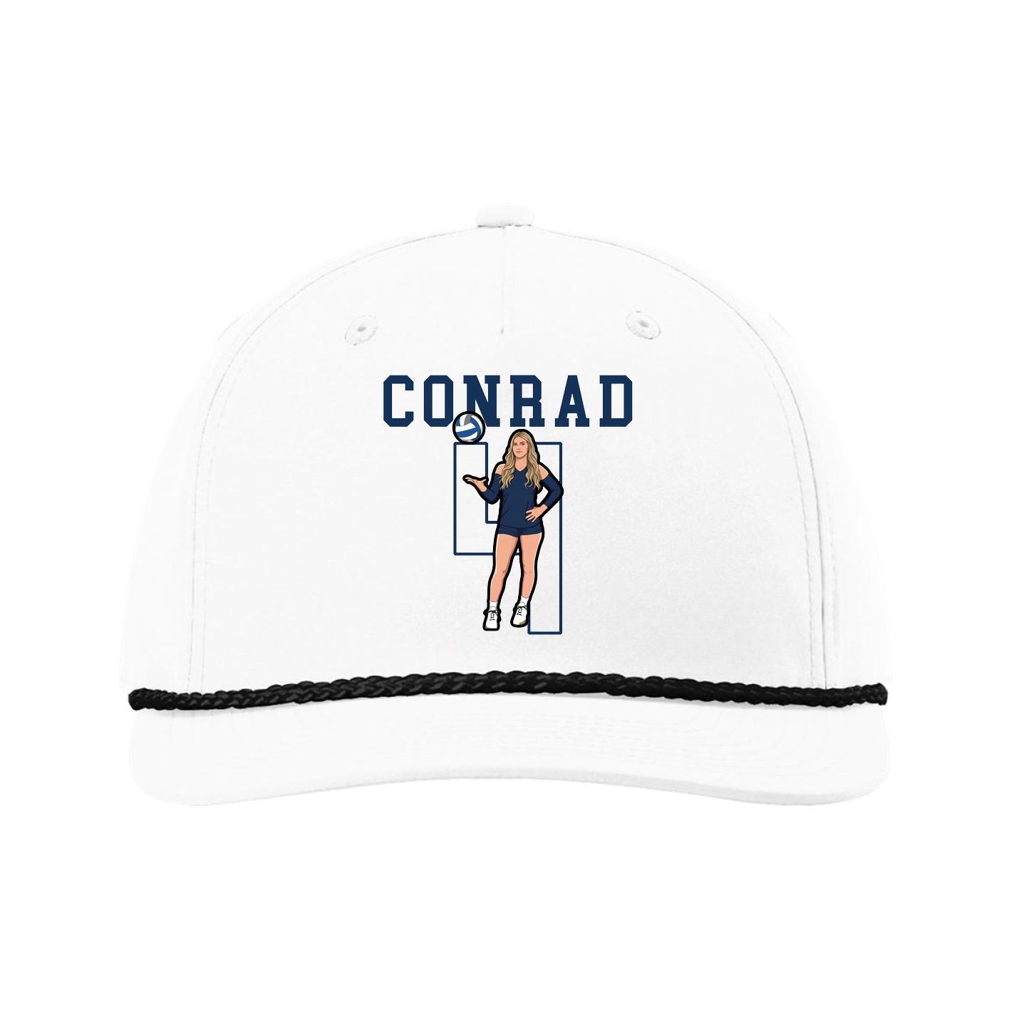 Five-Panel Classic Rope Cap — Shirsey in White