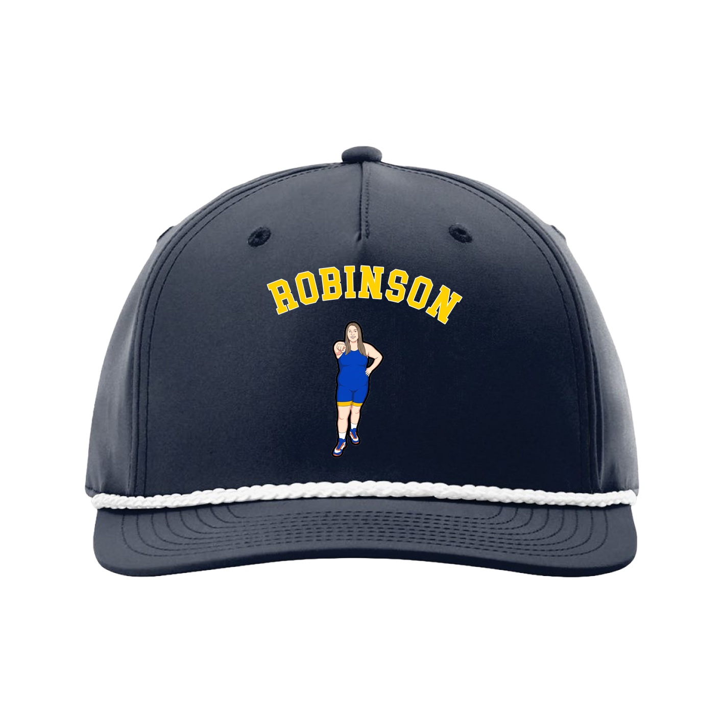 Five-Panel Classic Rope Cap — Shirsey Arch in Navy