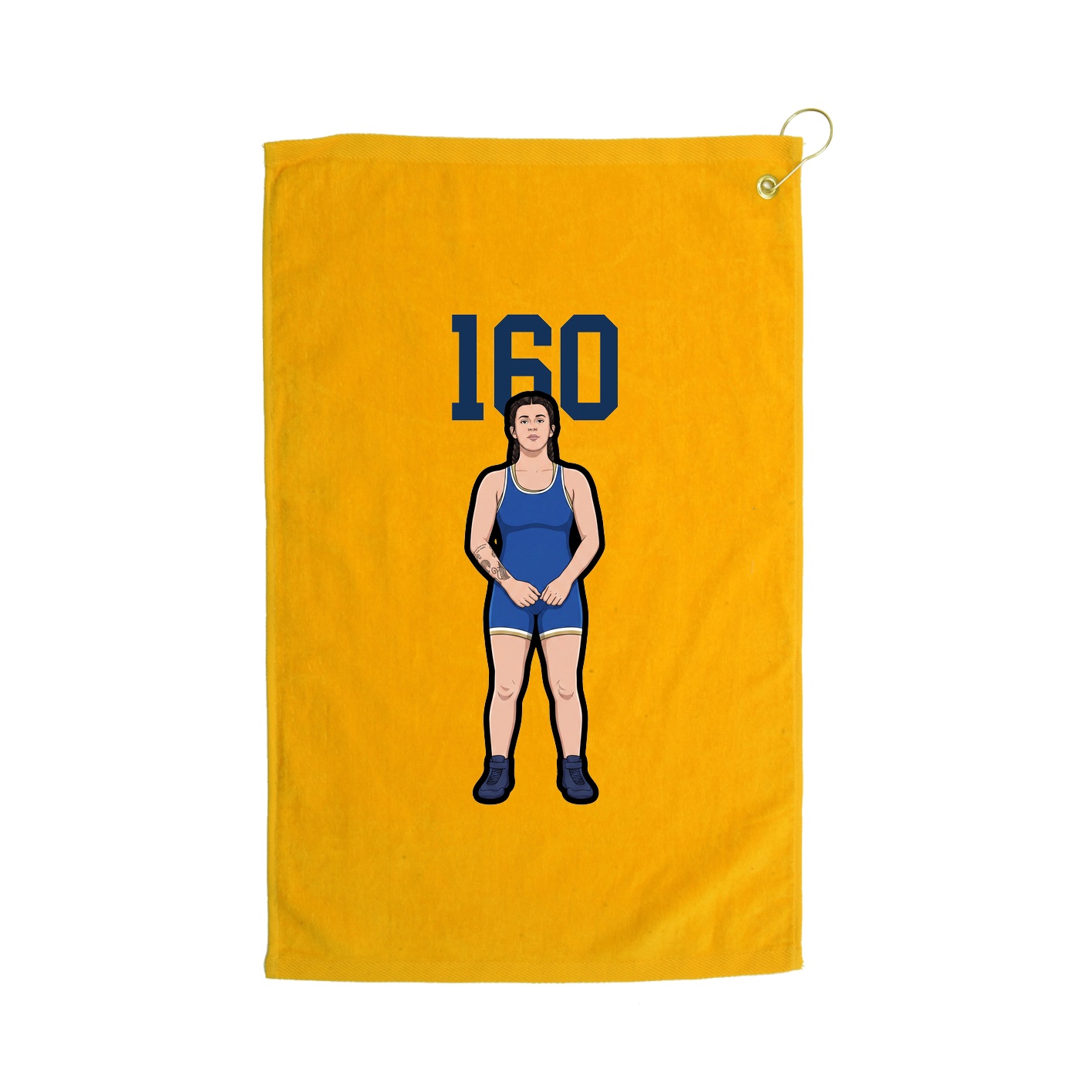 Golf Towel — Number Top in Gold