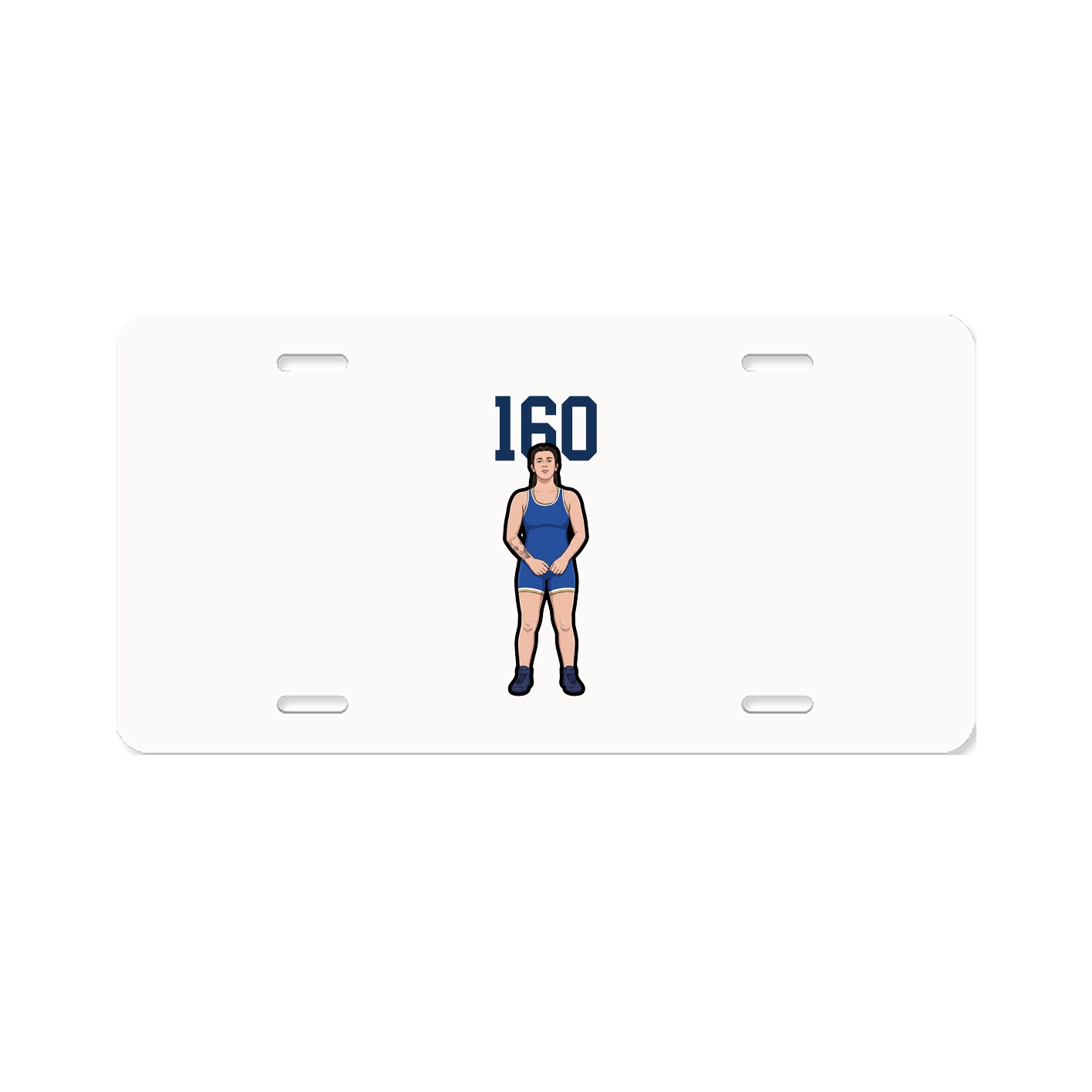 License Plate — Number Top in Classic