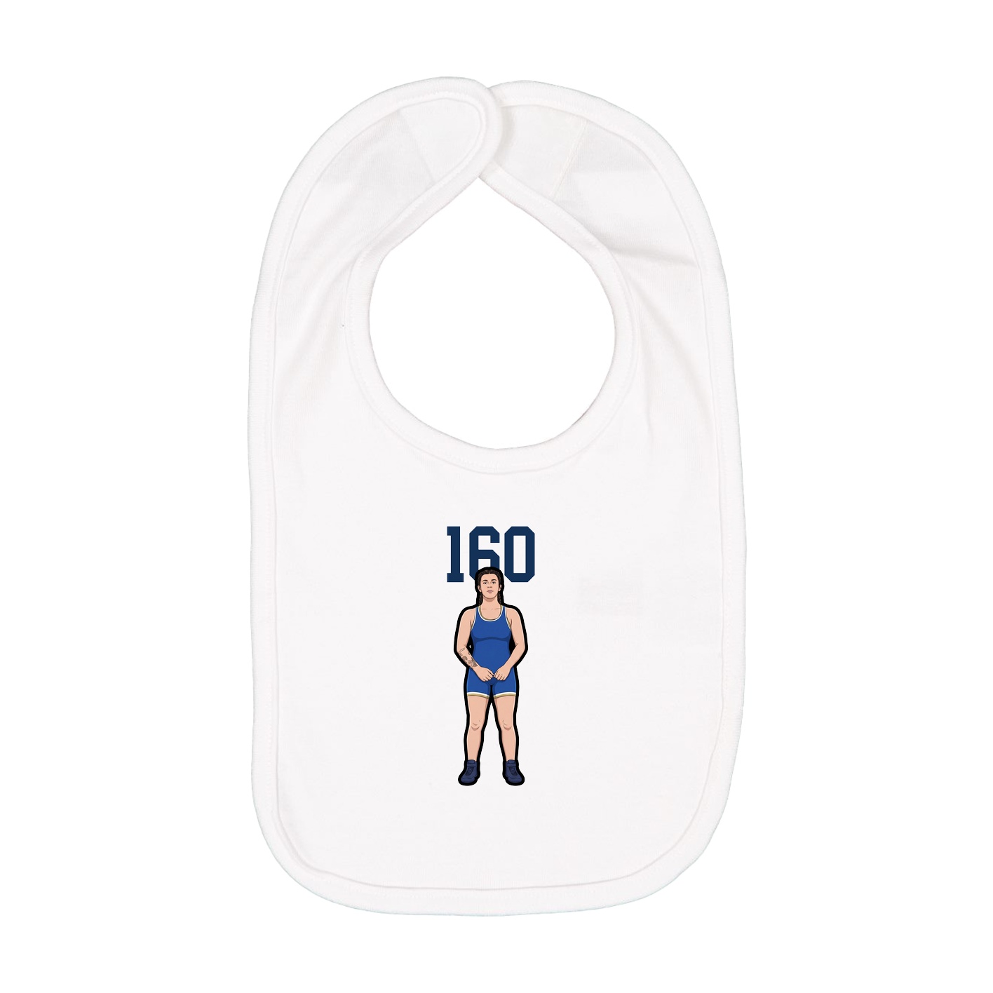 Infant Bib — Number Top in White