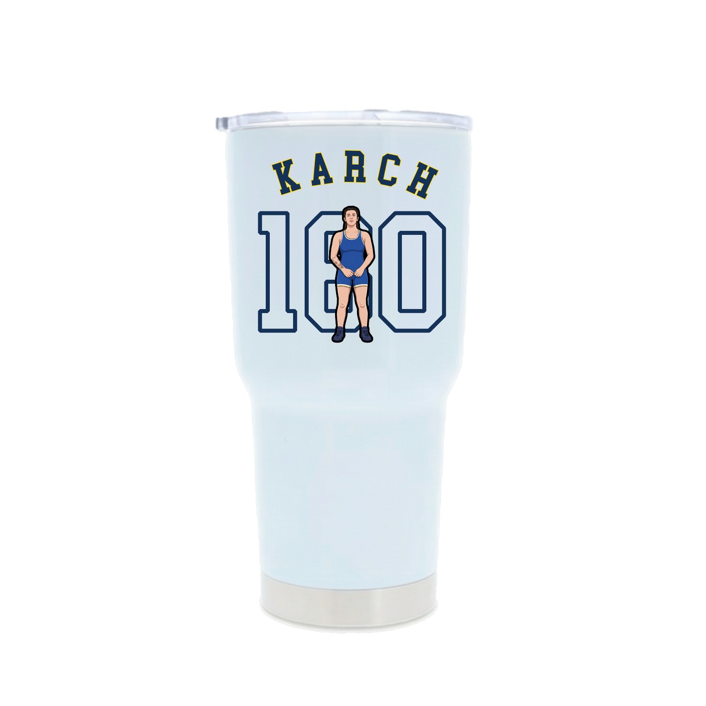 30oz Stainless Steel Tumbler — Shirsey Arch in White