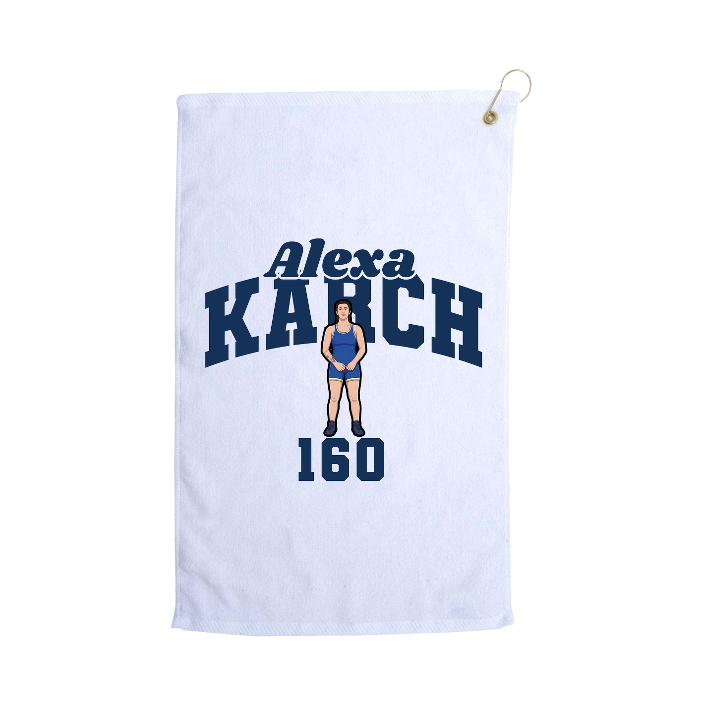 Golf Towel — Signature Arch in White