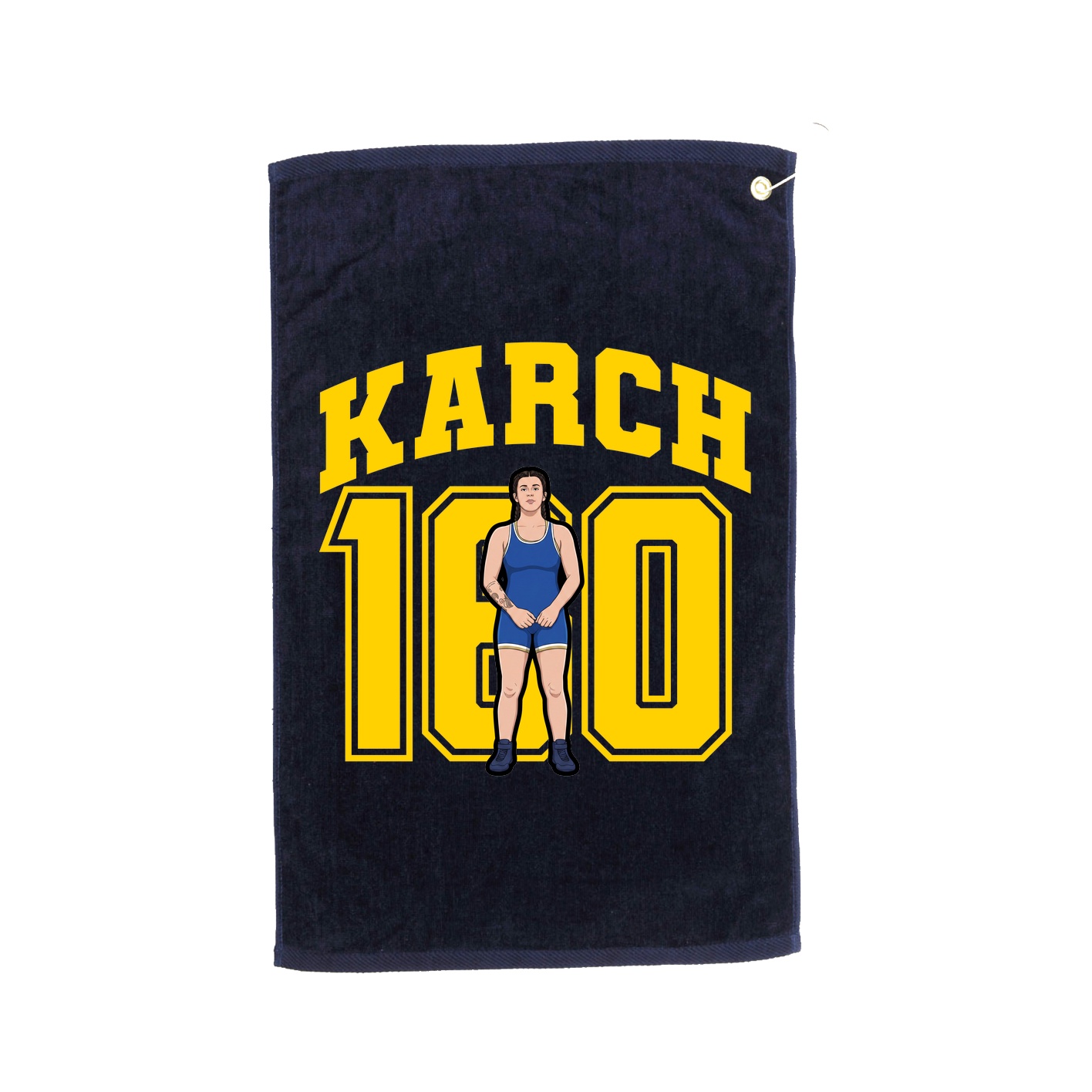 Golf Towel — Number in Navy