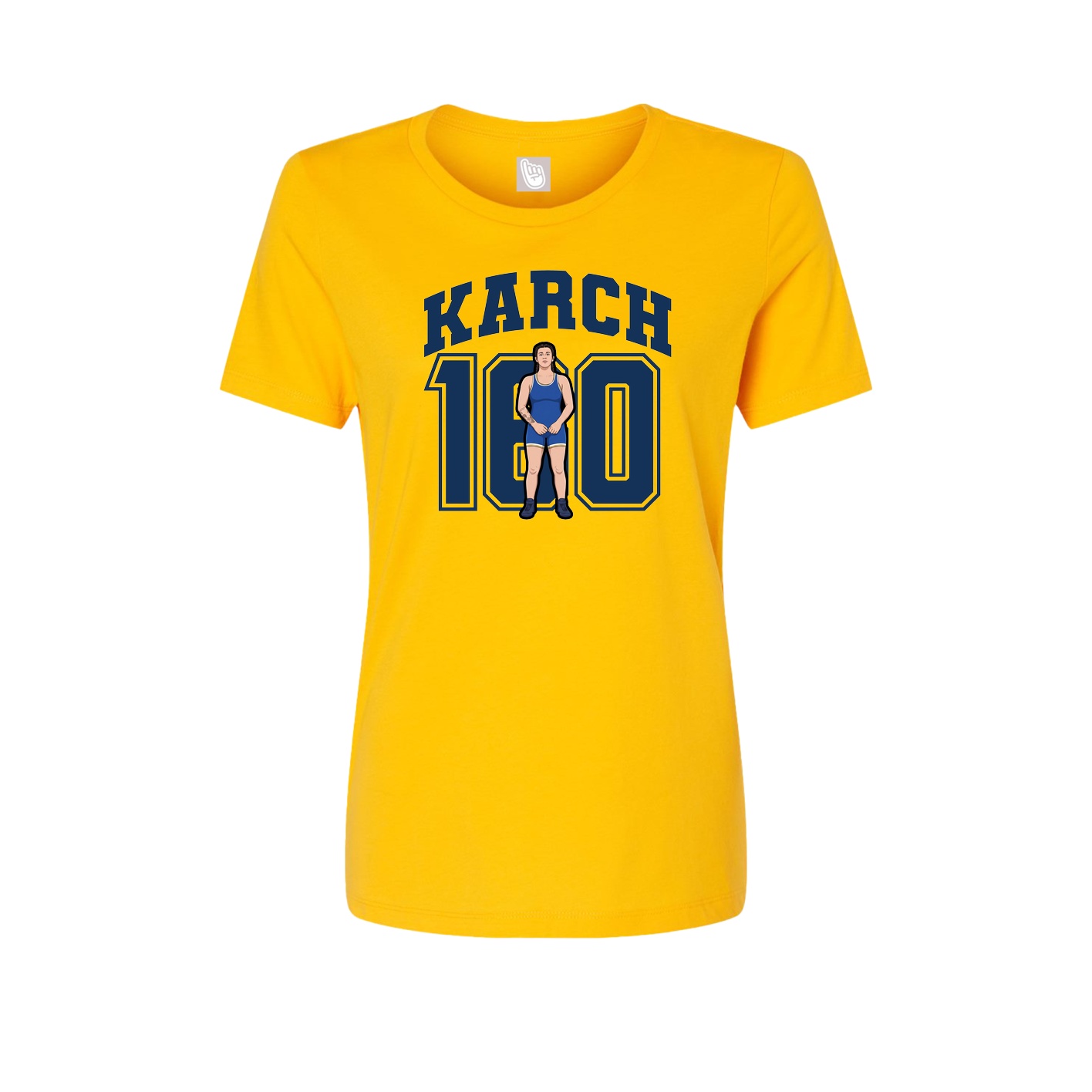 Fitted Women's Tee — Number in Gold