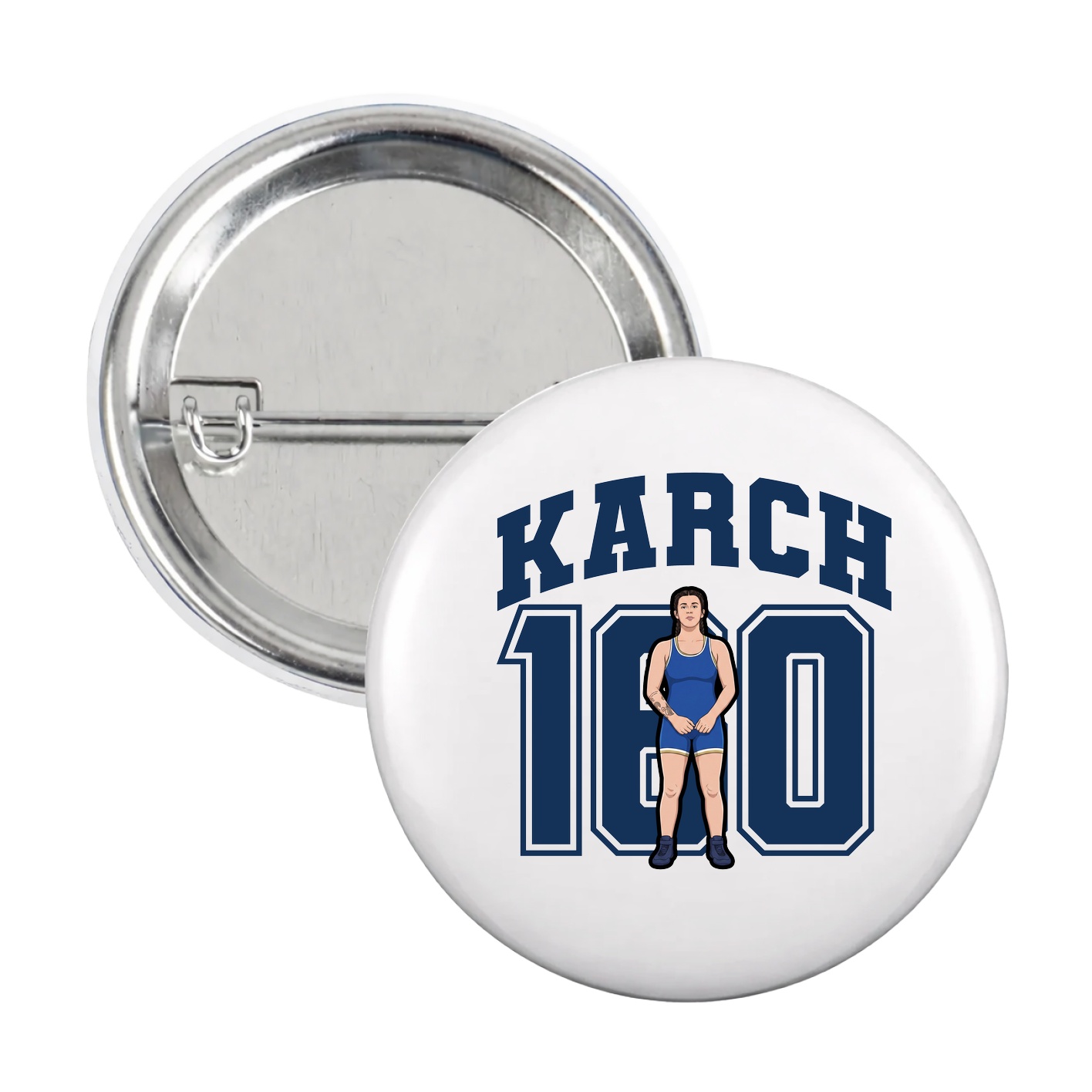 Game Day Button — Number in White