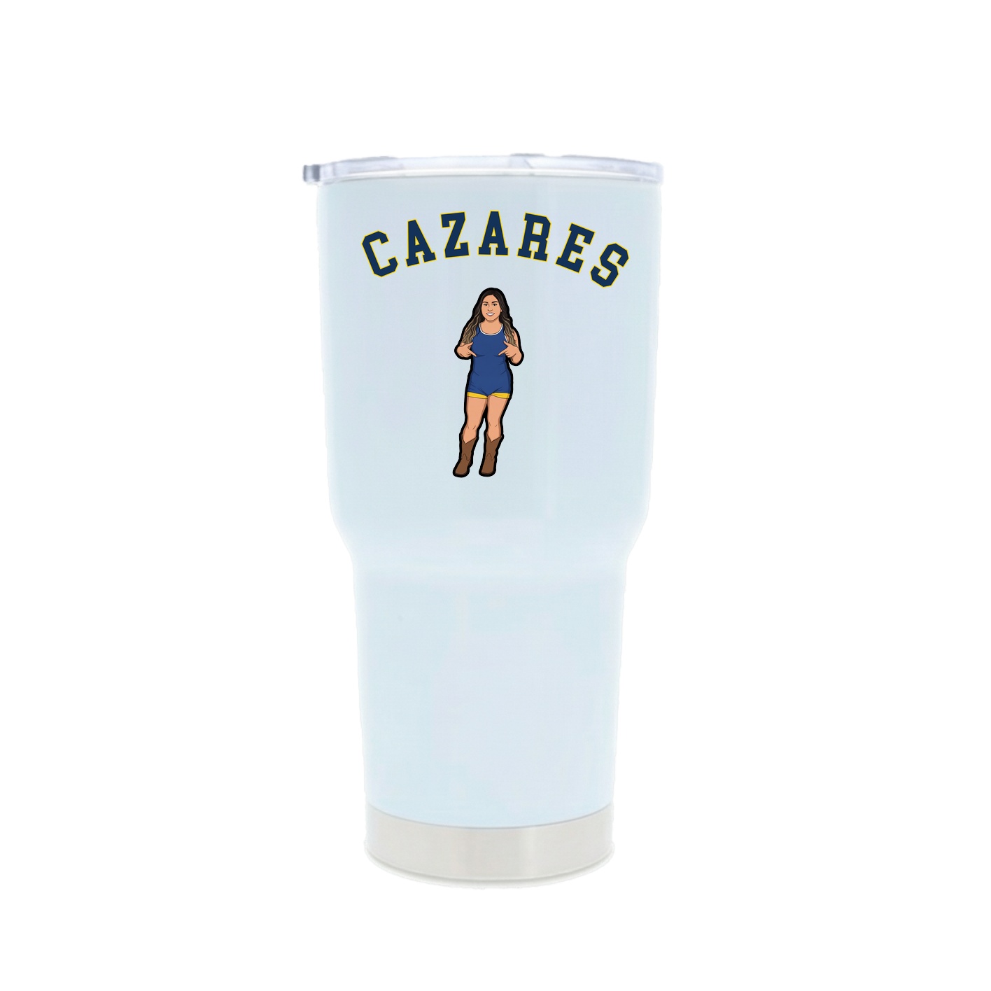30oz Stainless Steel Tumbler — Shirsey Arch in White