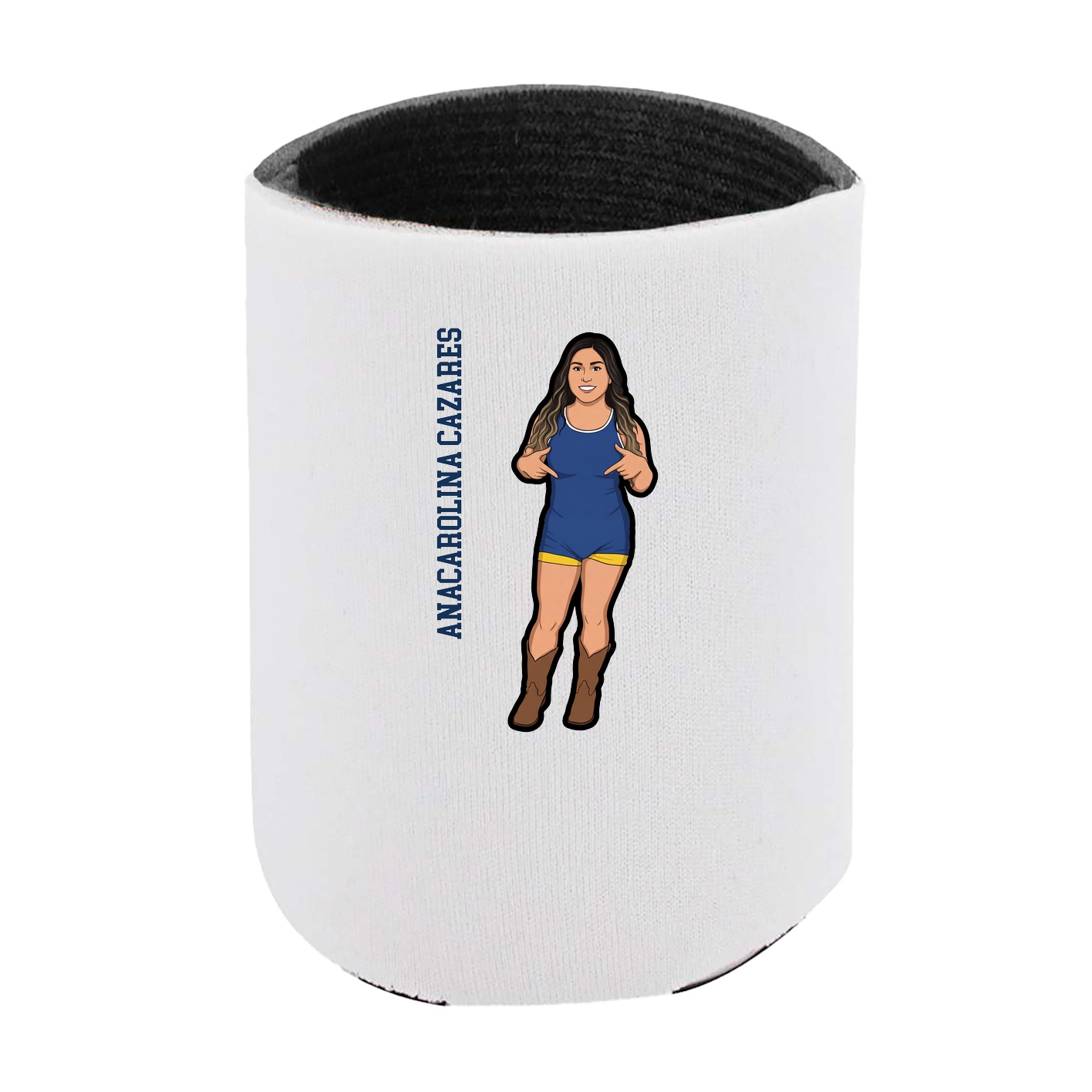 Can Holder — Name Vertical in White