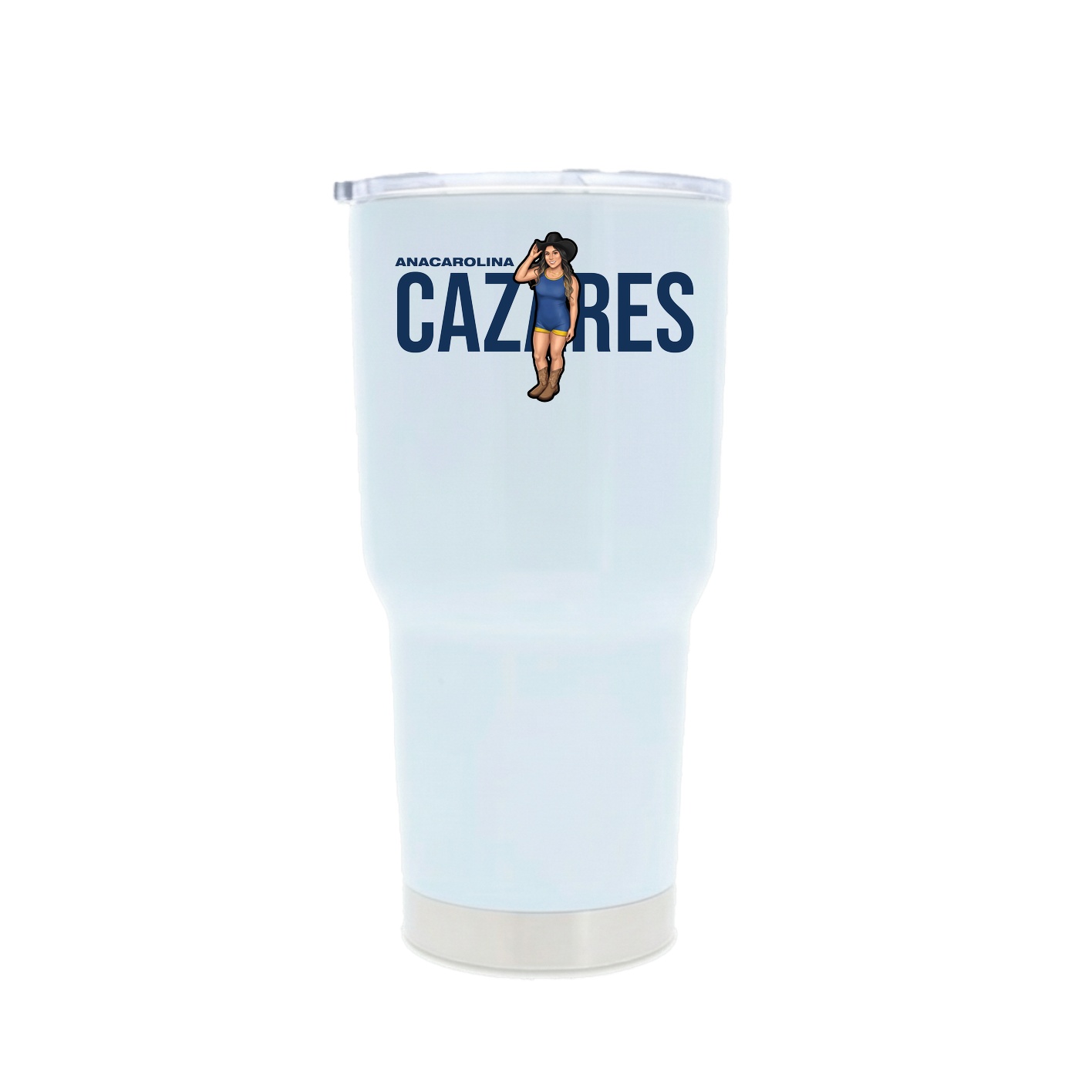 30oz Stainless Steel Tumbler — Player Name in White