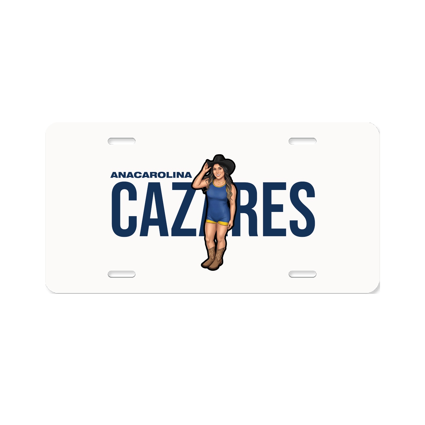 License Plate — Player Name in Classic