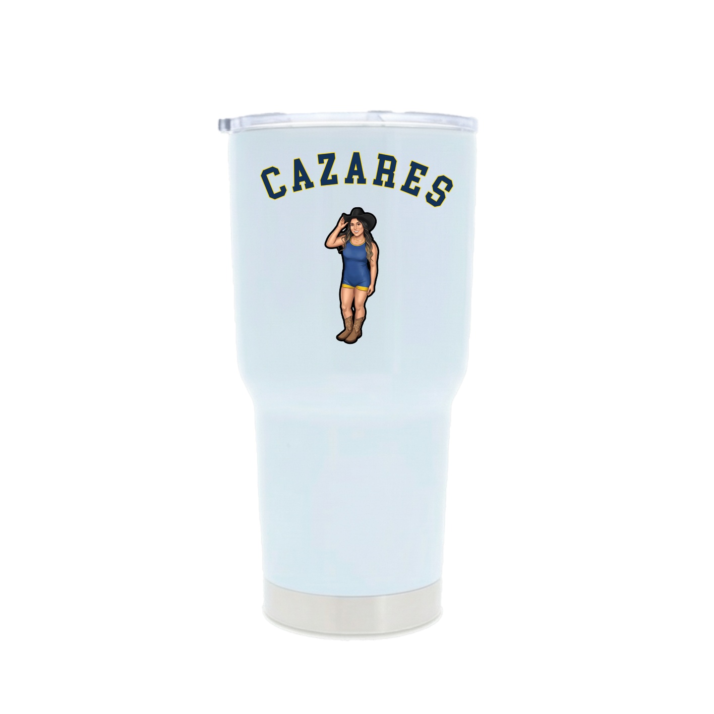 30oz Stainless Steel Tumbler — Shirsey Arch in White