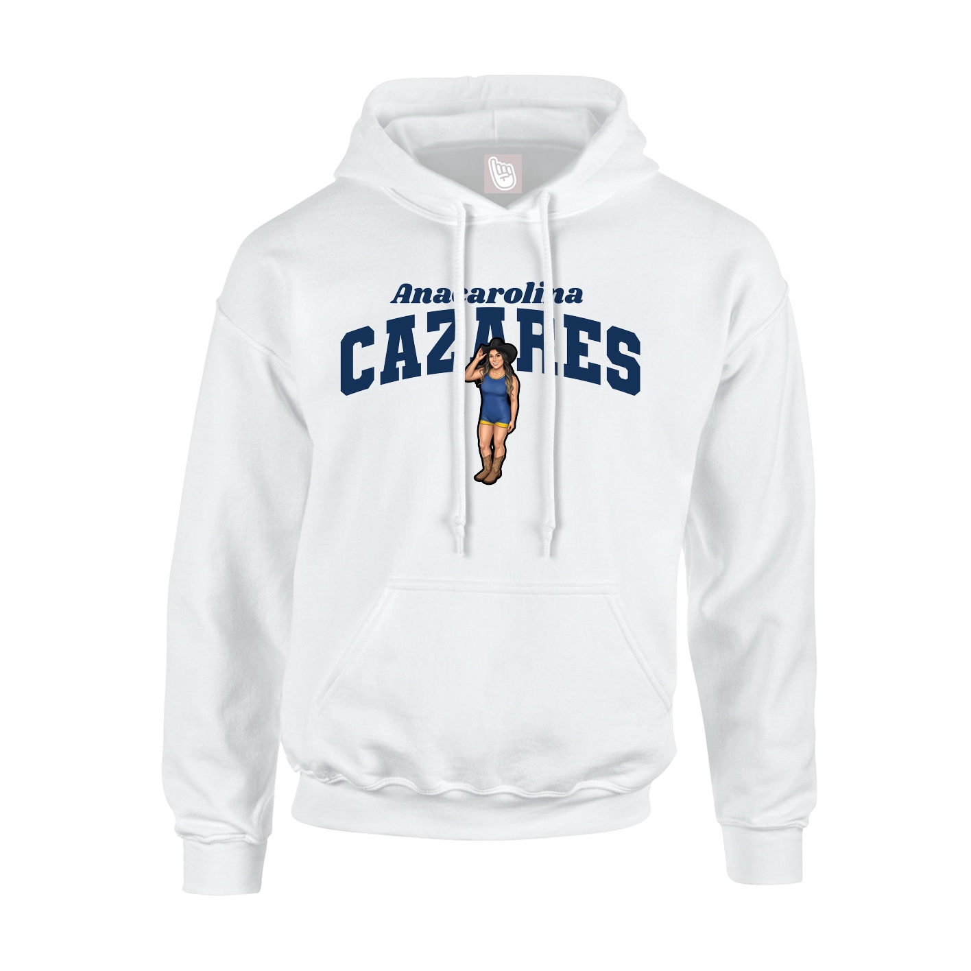 Youth Hoodie — Signature Arch in White