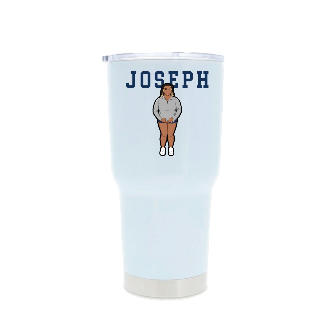30oz Stainless Steel Tumbler — Shirsey in White