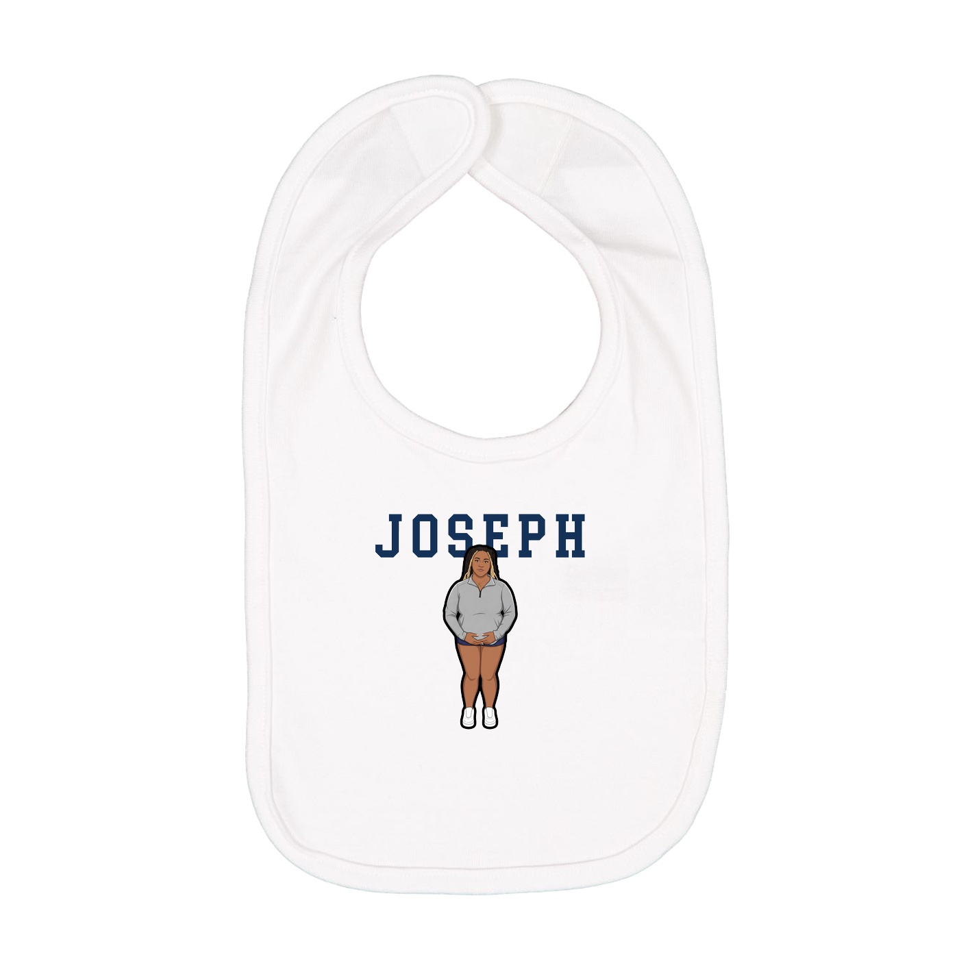 Infant Bib — Shirsey in White