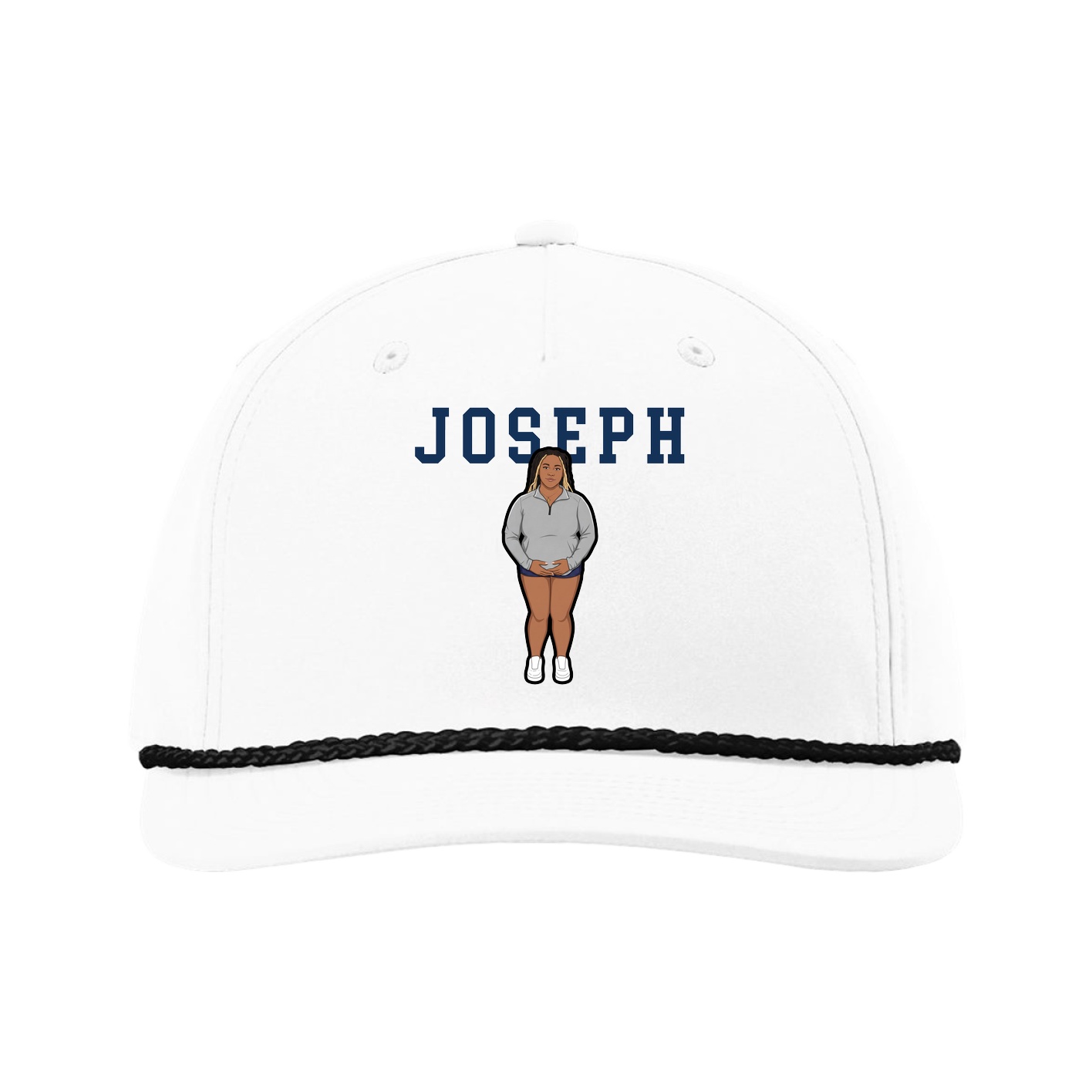 Five-Panel Classic Rope Cap — Shirsey in White