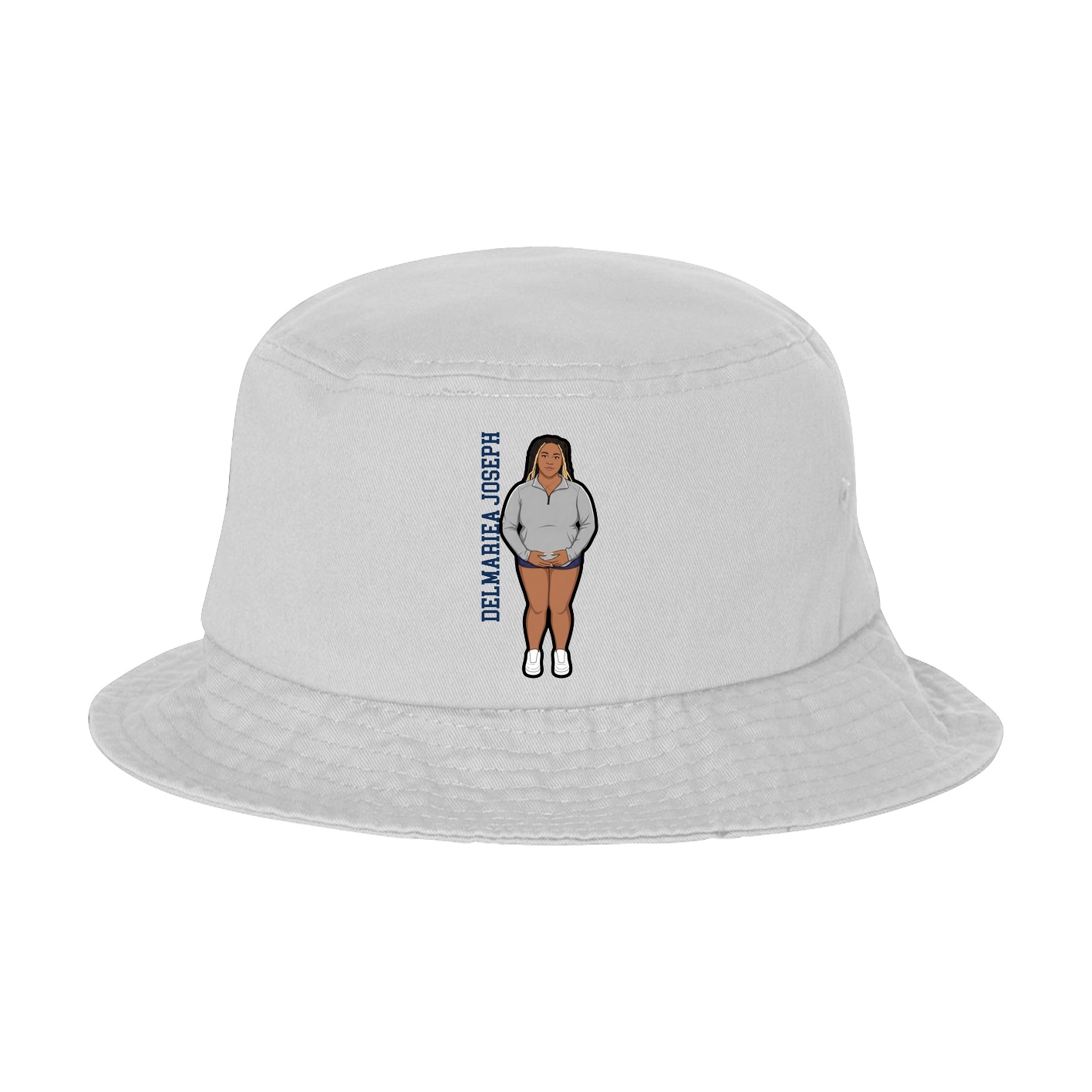Bucket Cap — Name Vertical in White