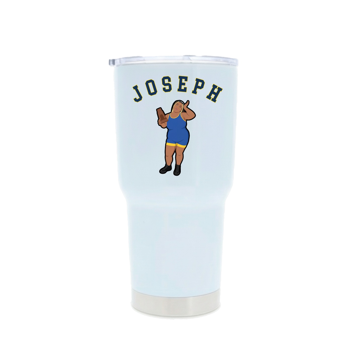 30oz Stainless Steel Tumbler — Shirsey Arch in White
