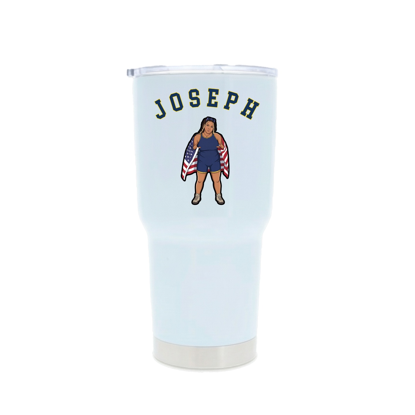 30oz Stainless Steel Tumbler — Shirsey Arch in White