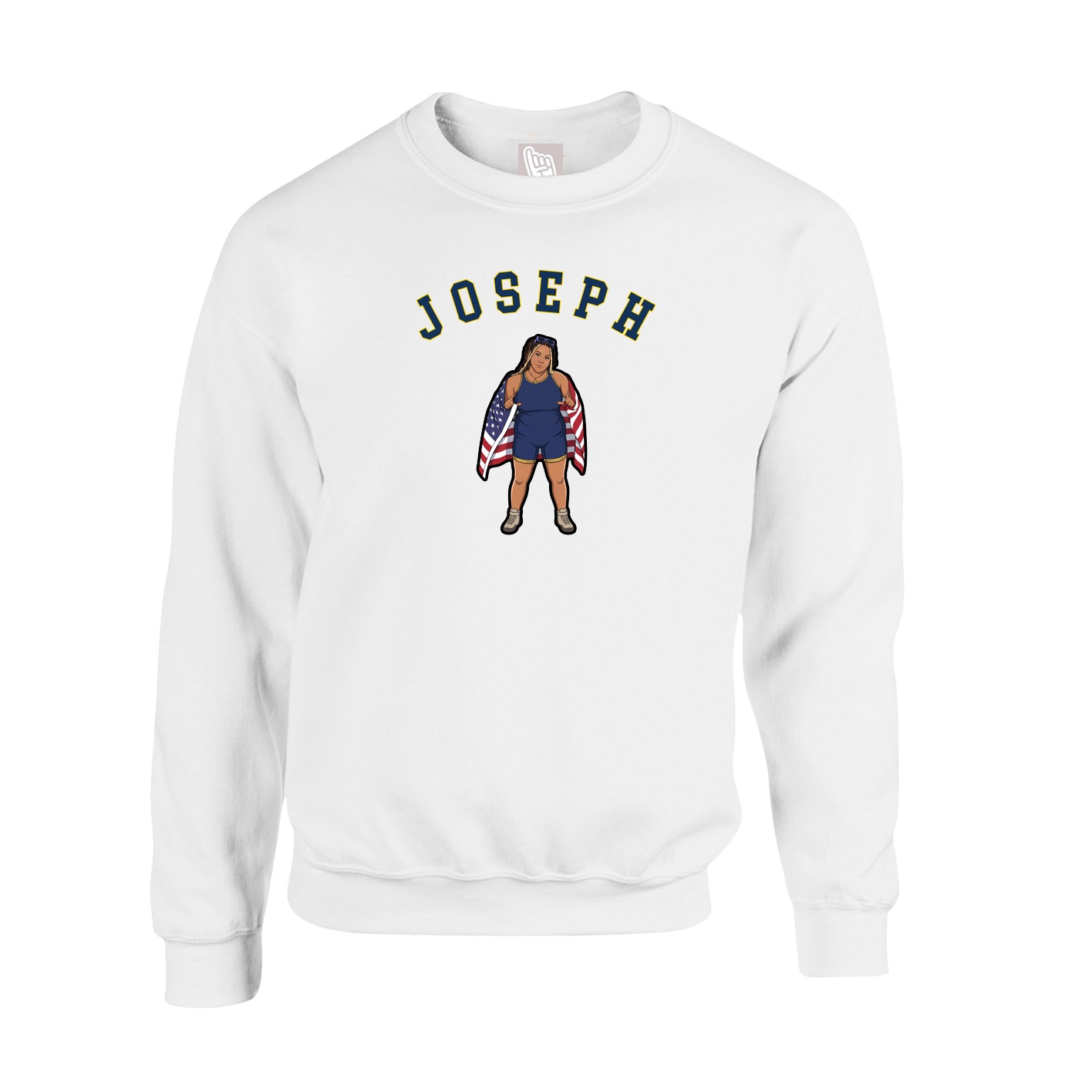 Fleece Crew — Shirsey Arch in White