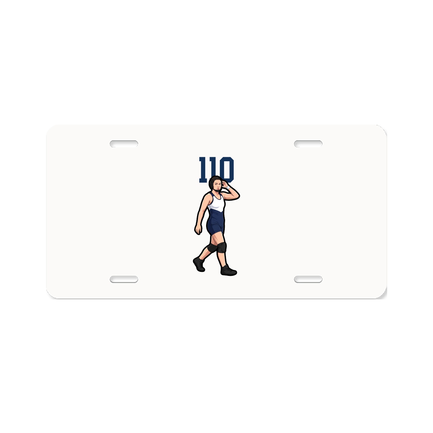 License Plate — Number Top in Classic