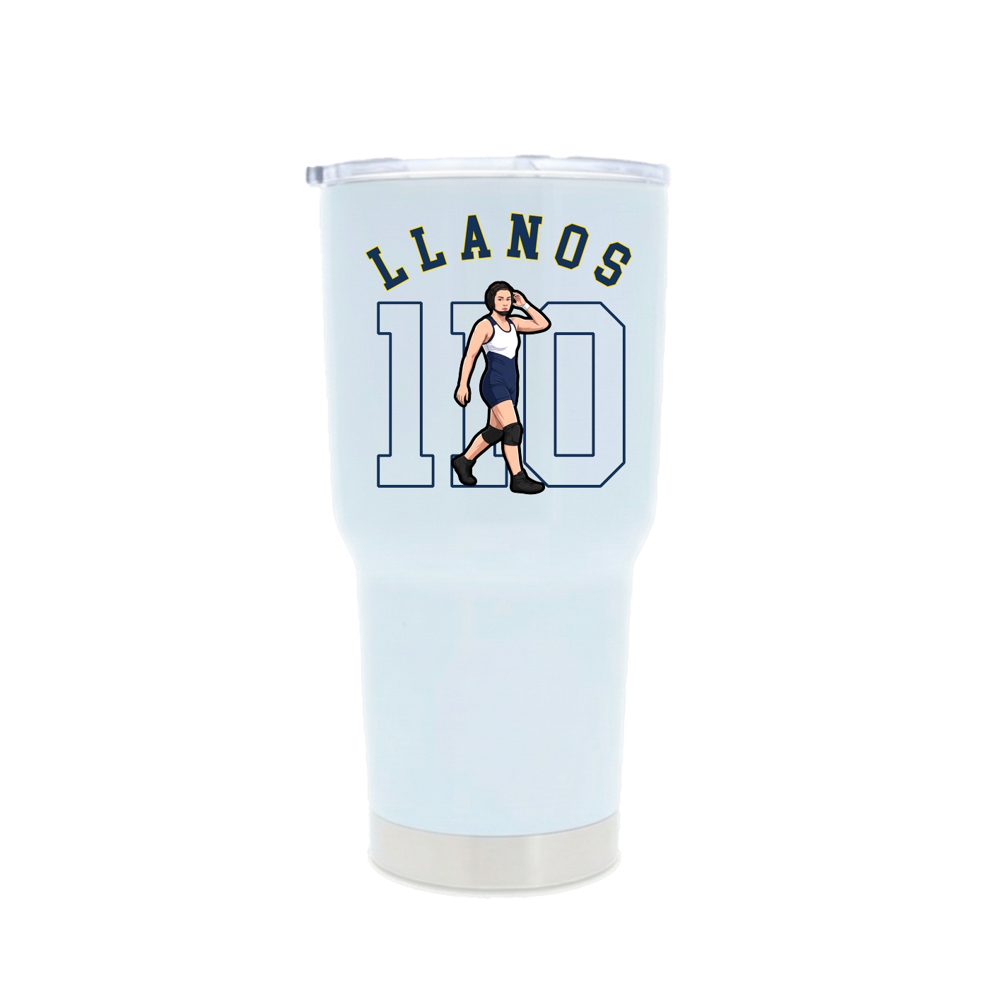 30oz Stainless Steel Tumbler — Shirsey Arch in White