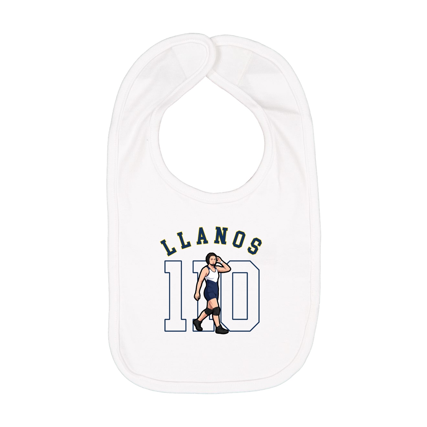Infant Bib — Shirsey Arch in White