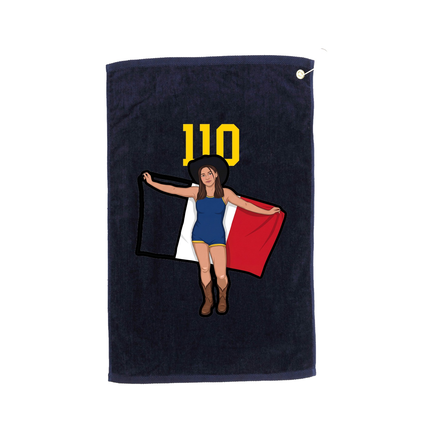 Golf Towel — Number Top in Navy