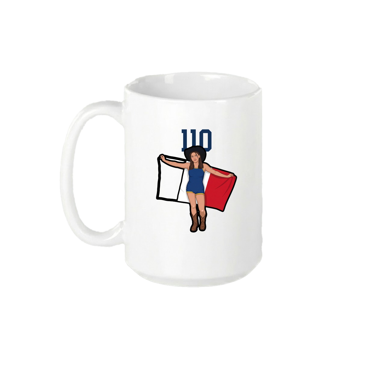 15oz Coffee Mug — Number Top in White