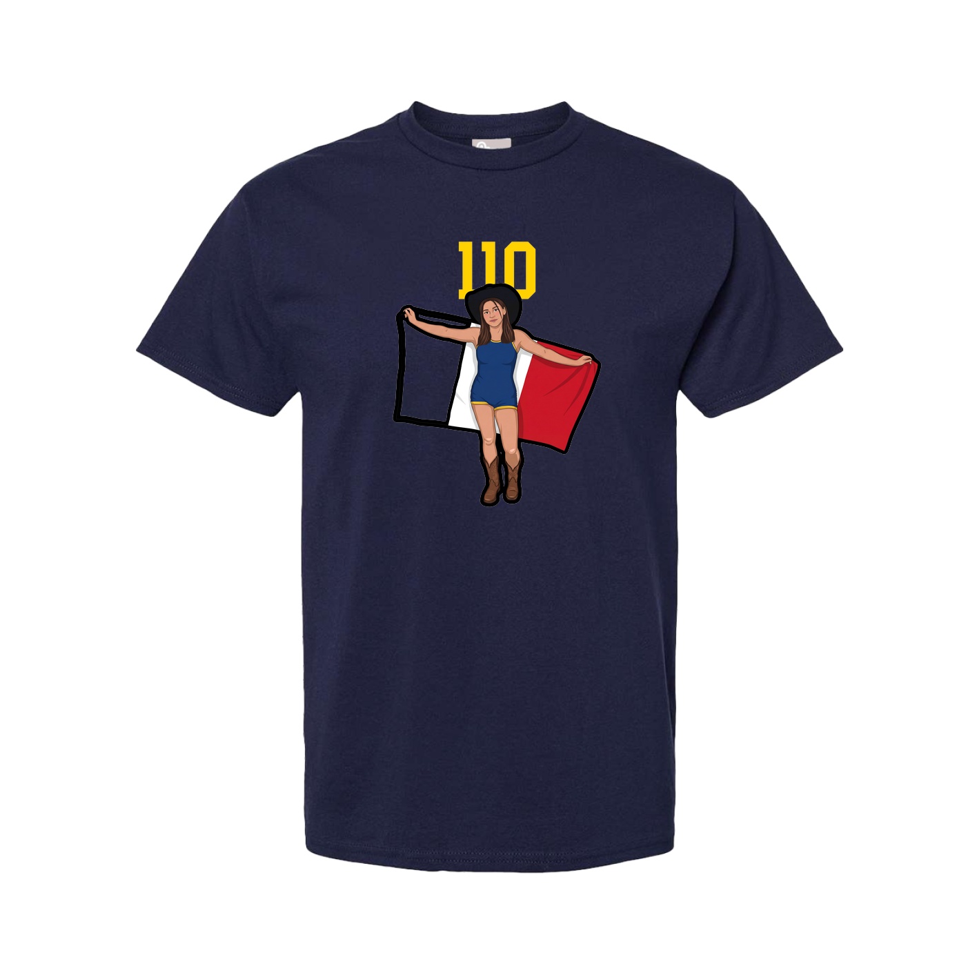 Tee — Number Top in Navy