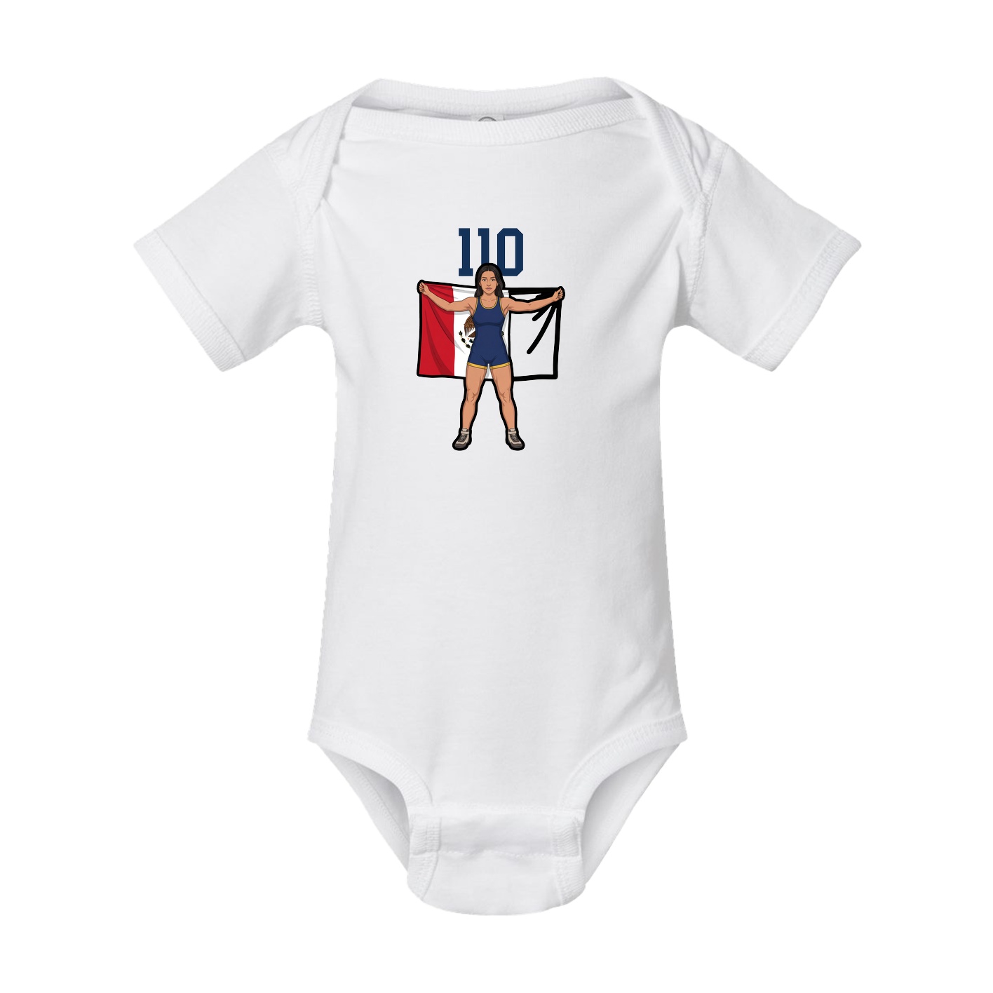 Baby Onesie — Number Top in White