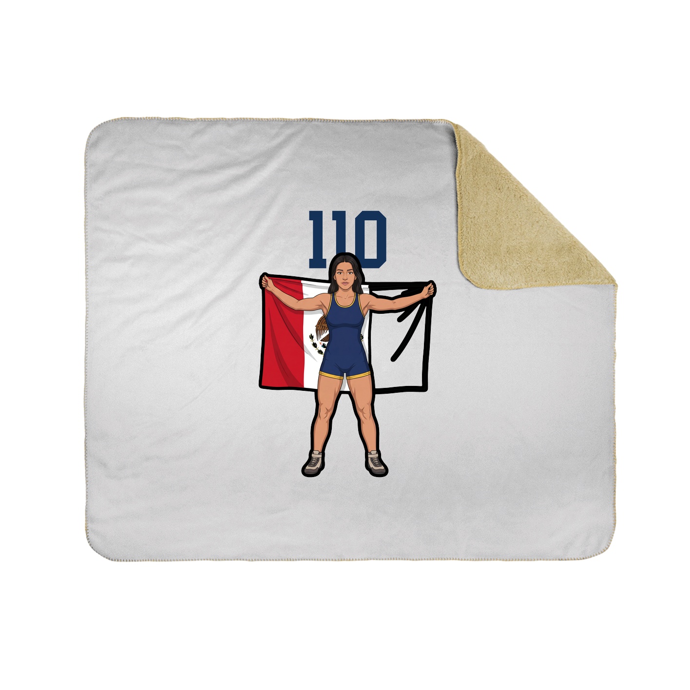 Throw Blanket — Number Top in White