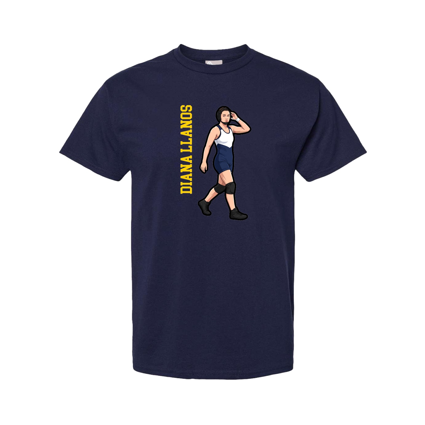Youth Tee — Name Vertical in Navy