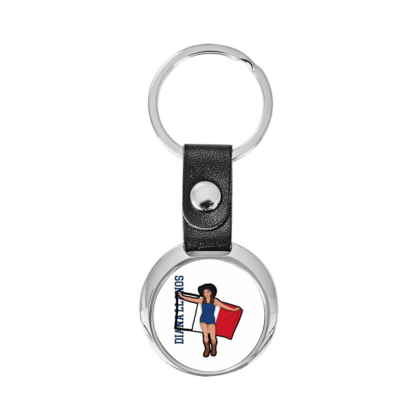 Key Chain — Name Vertical in Classic