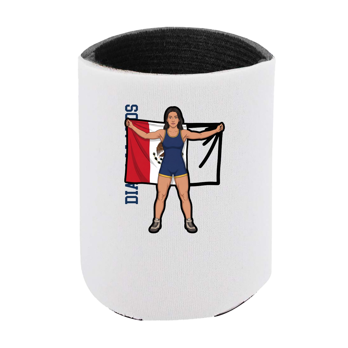 Can Holder — Name Vertical in White