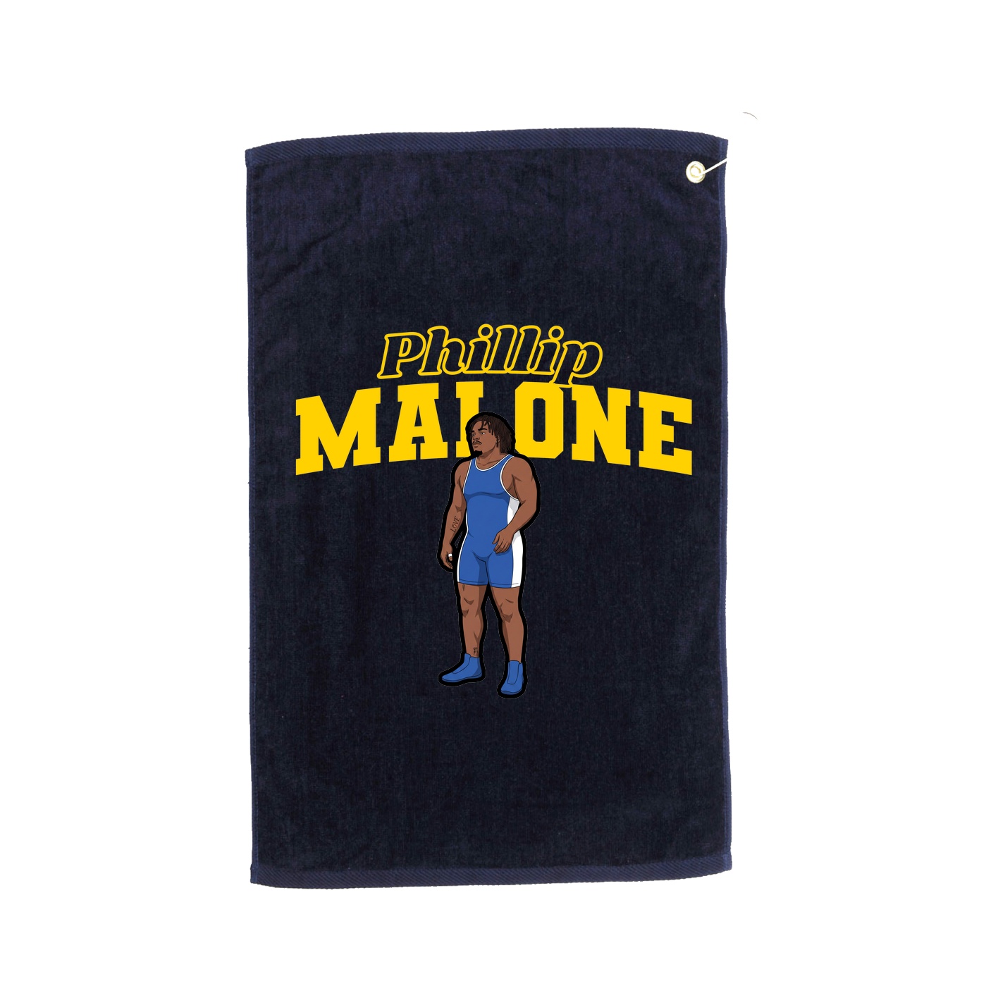Golf Towel — Name Arch in Navy