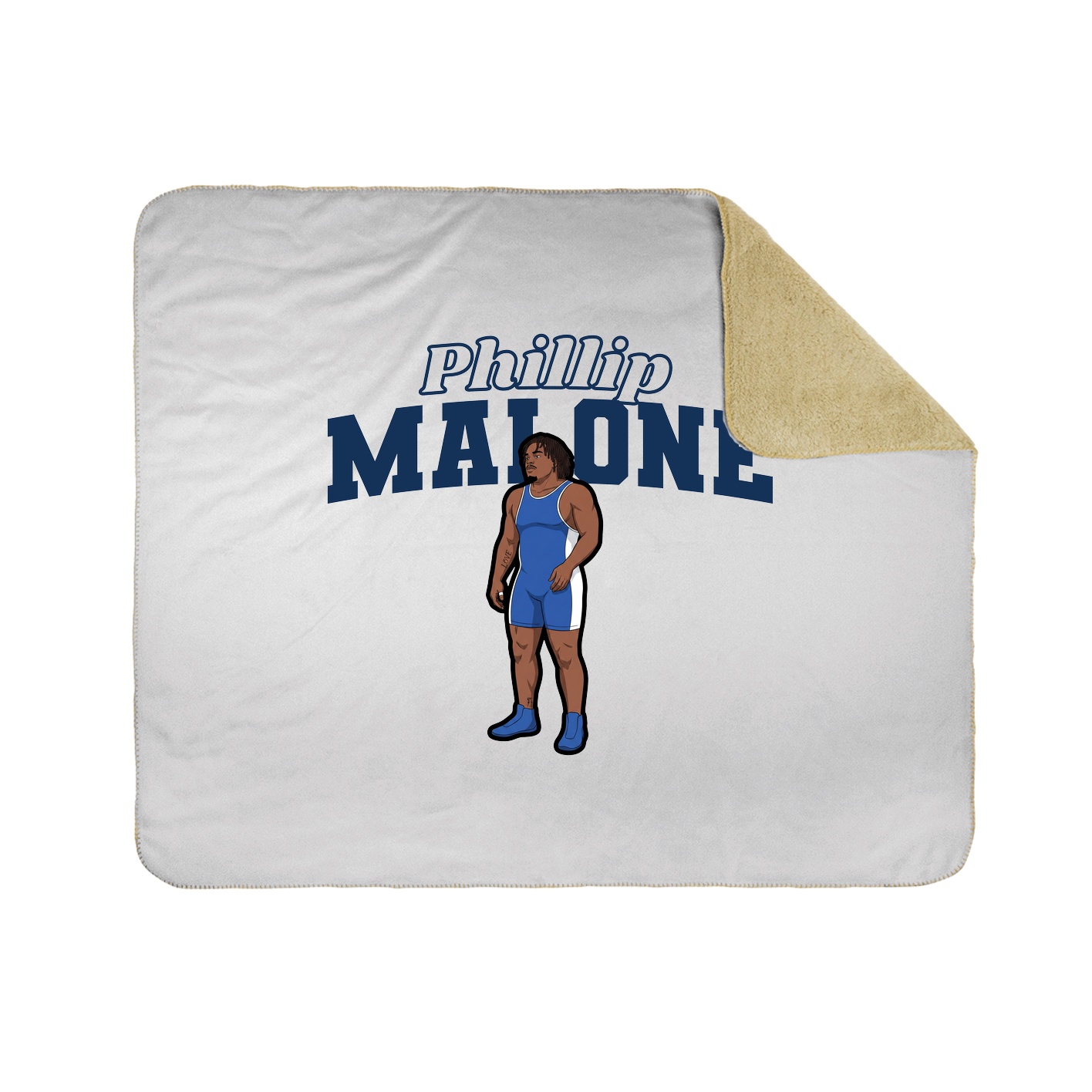 Throw Blanket — Name Arch in White