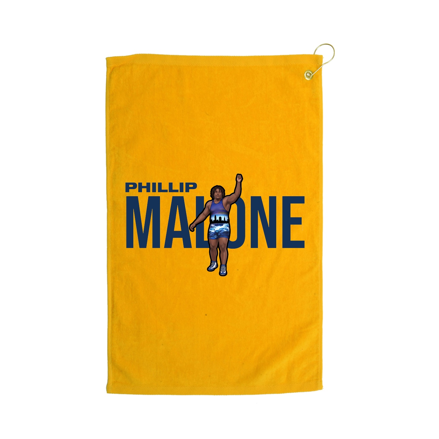 Golf Towel — Player Name in Gold