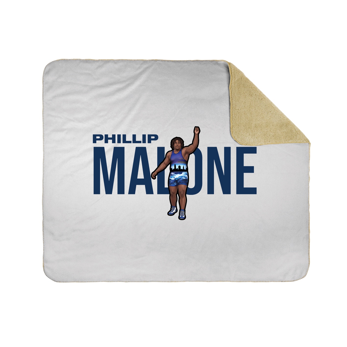 Throw Blanket — Player Name in White