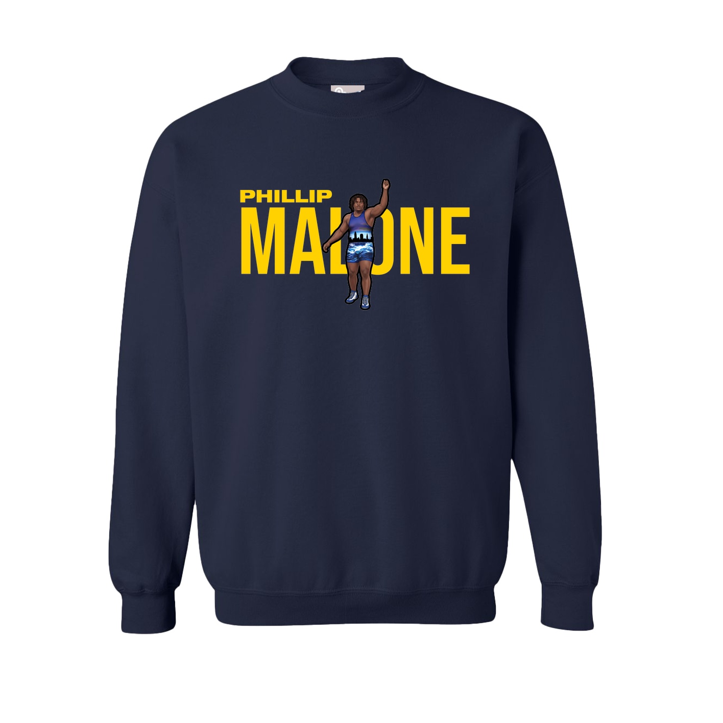 Fleece Crew — Player Name in Navy