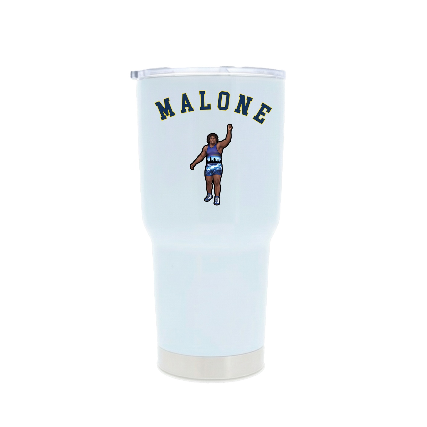 30oz Stainless Steel Tumbler — Shirsey Arch in White