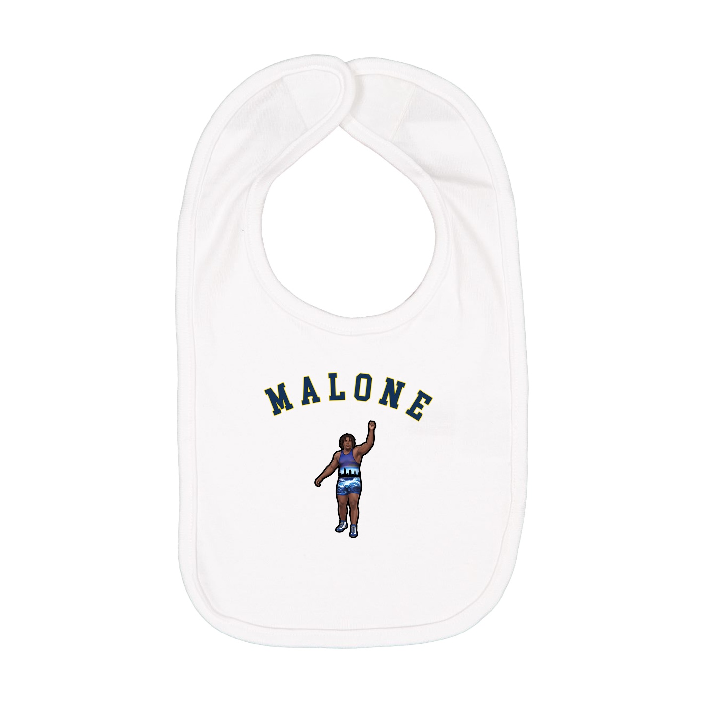 Infant Bib — Shirsey Arch in White