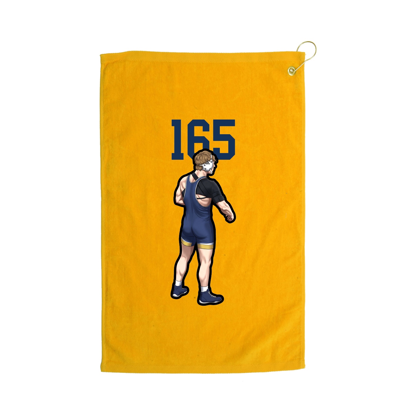 Golf Towel — Number Top in Gold